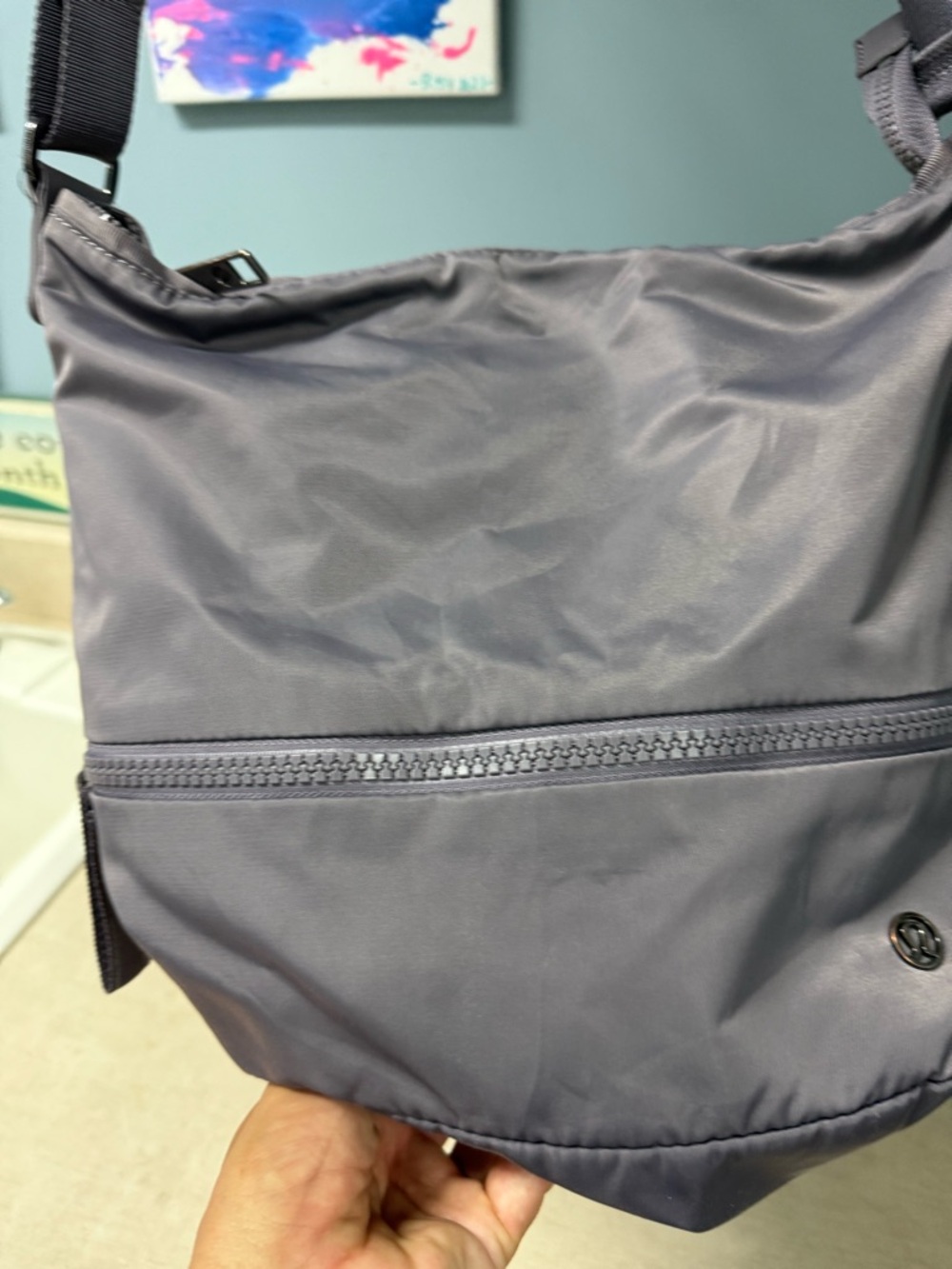 lululemon athletica Gray Nylon Crossbody Bag